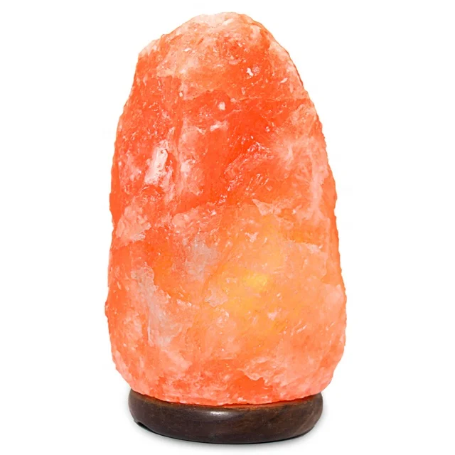 Healthy Himalayan Natural Ionic Rock Crystal Salt Night Light Lamp 3 to 4 Kg 6 Fts Cord Bulb w Base