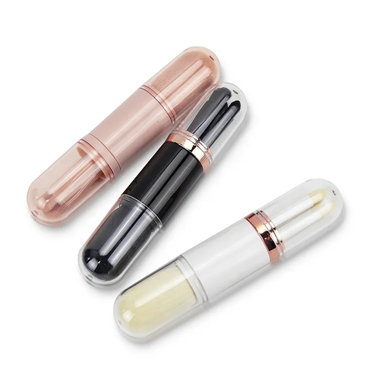 
Wholesale Custom Logo Make Up Brush Single Double Ended Foundation Telescopic Handle Mini Makeup Brushes Sets 