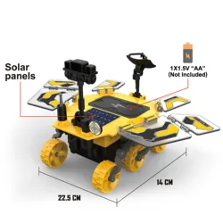 Kouyikou Science Experiment DIY Building Block Education Puzzle Car Mars Rover Model Solar Space Toys Car Gift for Kids