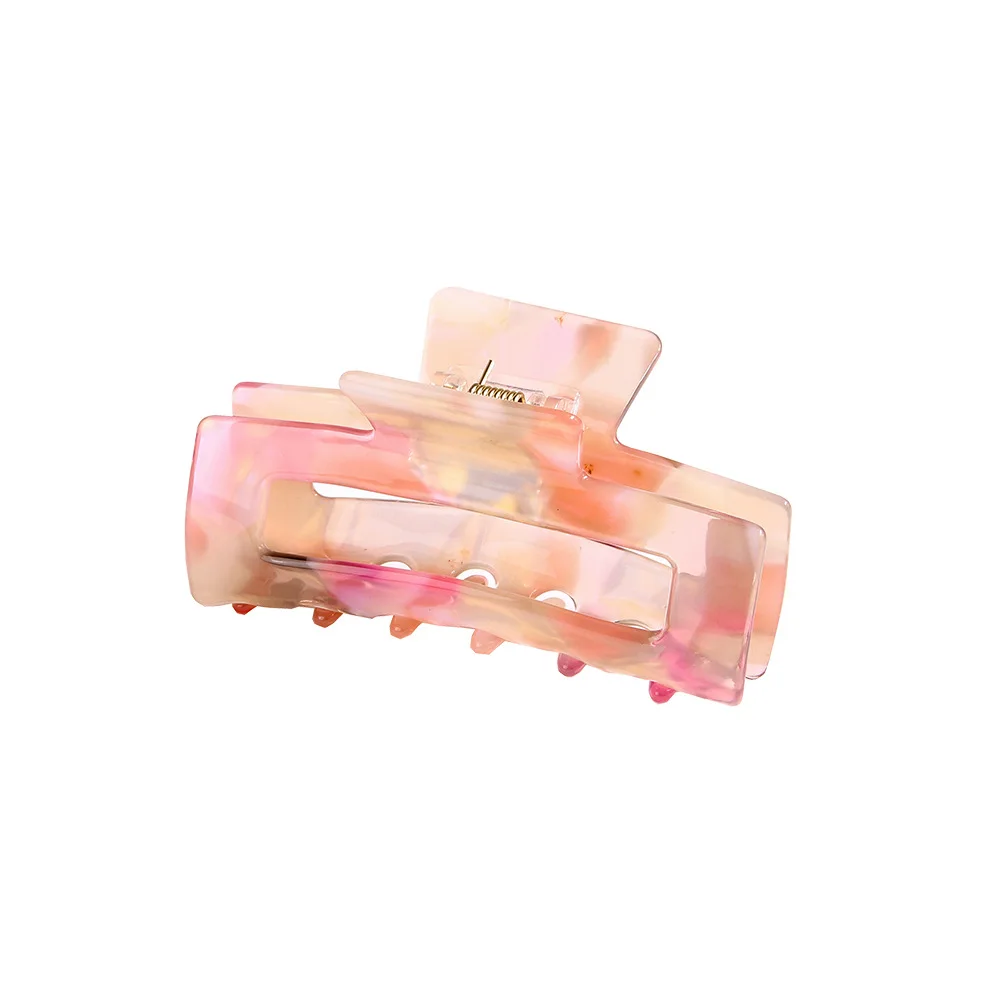 IFOND Wholesale Women Square Tortoise Acetate Non-Slip Clips Large Size Clamp Hair Clip Claw For Women