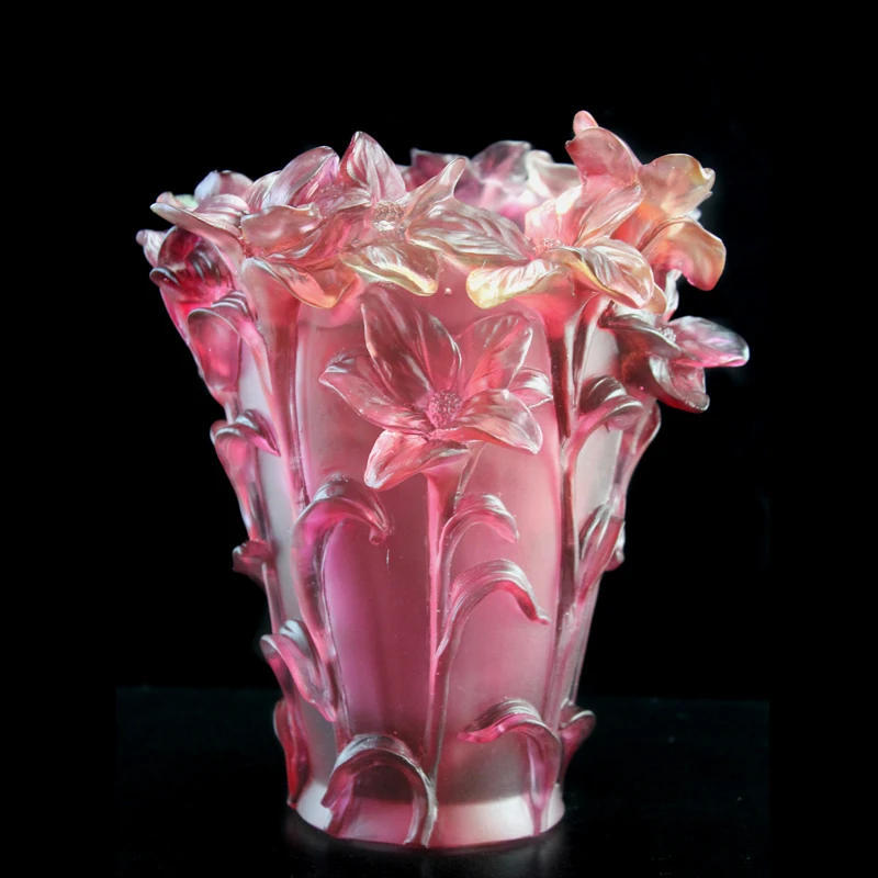 Vases Glass Slim Flower For Wedding Chinese Technology Traditional China Item Style City Garden