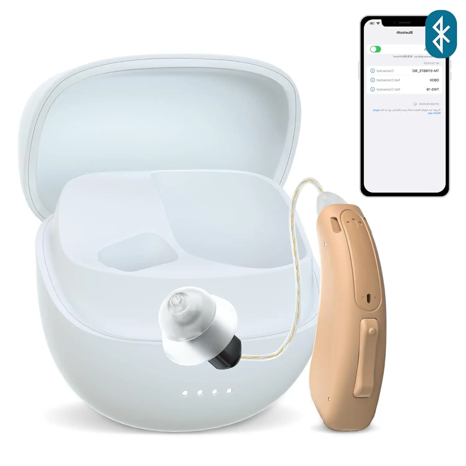 Blue Tooth Ric Micro Ear Sounds Amplifier Hearing Aids Auditory Volume Adjustable Disability Audiometer Hearing Aid Rechargeable
