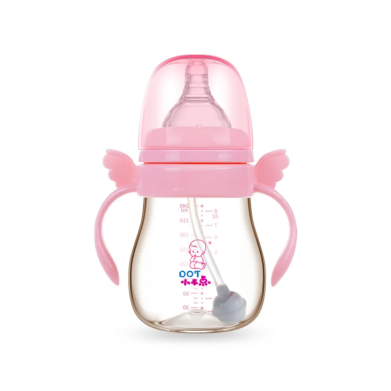 New product Angel shape baby milk feeding bottle BPA free easy to clean ppsu feeding bottle