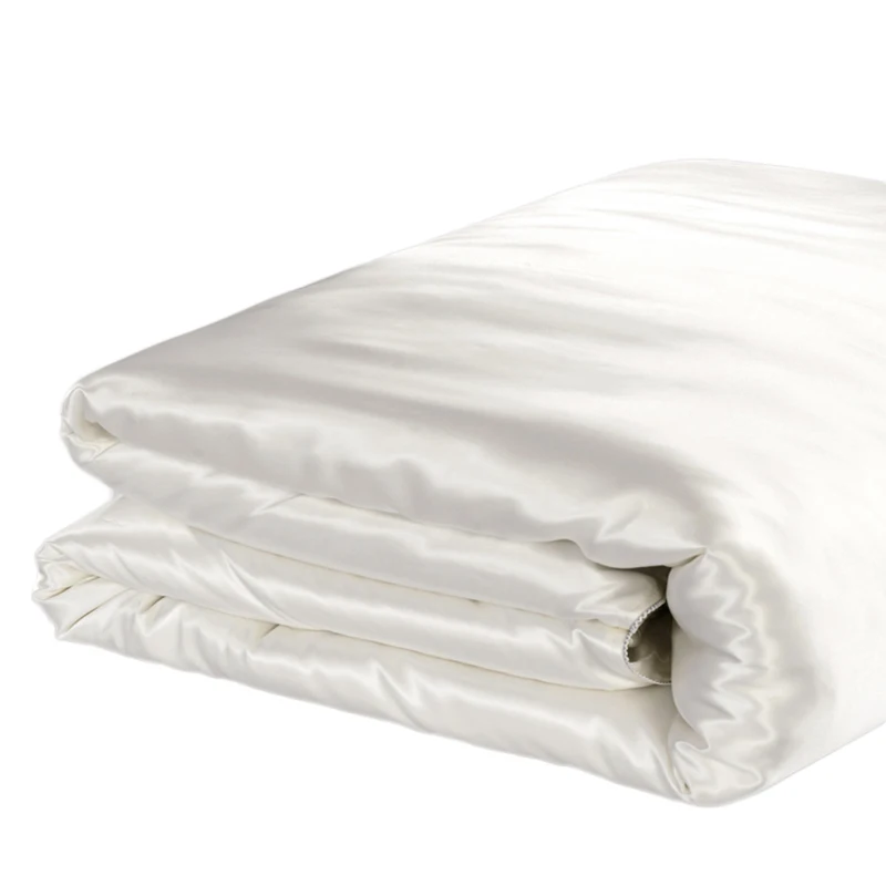 Шелковое роскошное атласное одеяло большого размера для сна, наполненное 100% натуральным шелком тутового шелкопряда, летнее одеяло