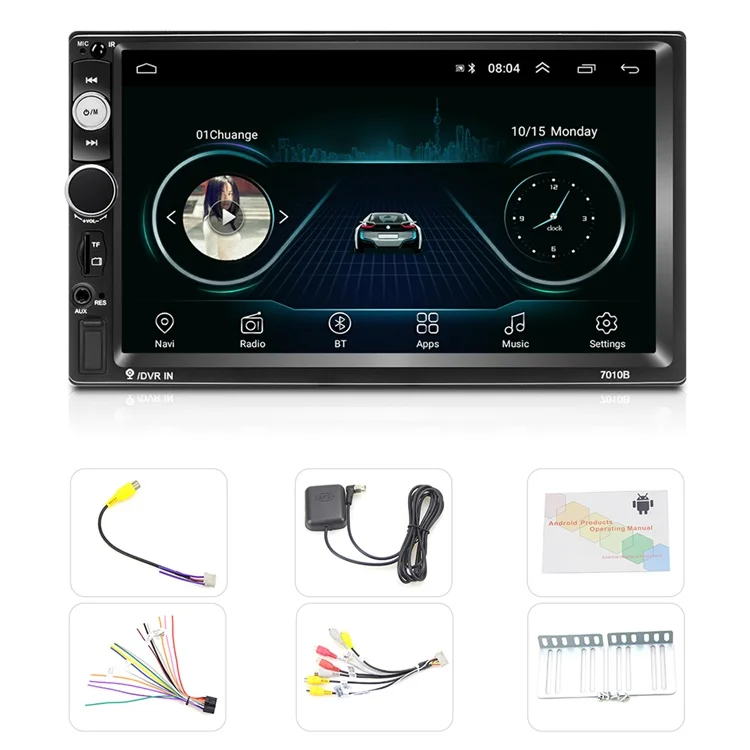 7010 Android 12 MP5 Video Player with GPS/WIFI/Carplay Radio 7 -inch with knob touch screen driver DVD player