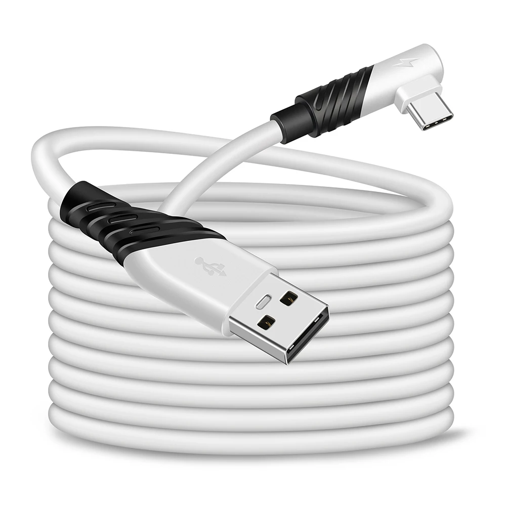 Wholesales 5Gbps Data Transfer USB 3.0 to 90 Degree Elbow USB C Cable for Oculus Quest Headset