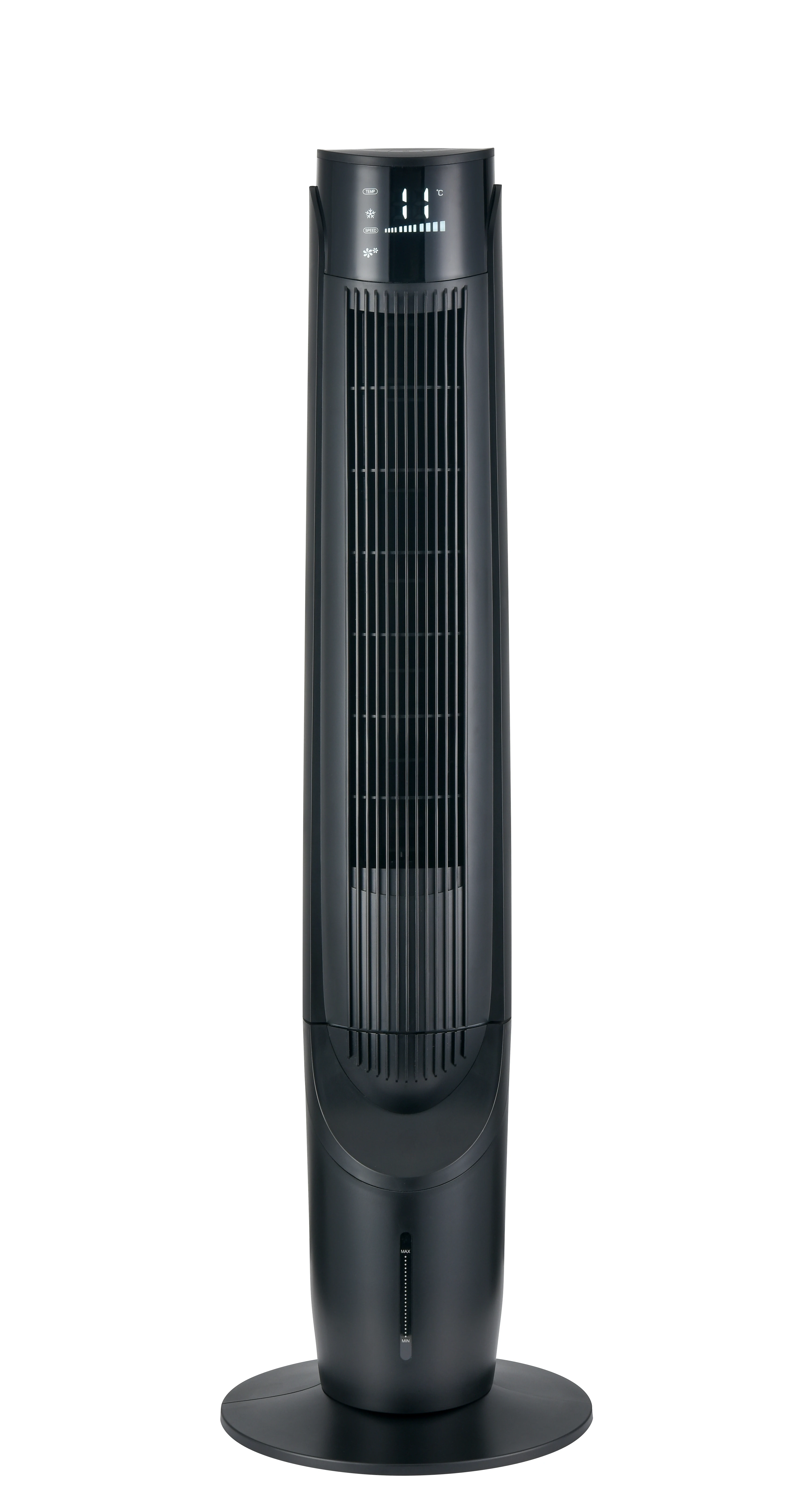 China newest floor standing fan electric 220v ac portable bladeless oscillating tower fan remote fan tower with 3L water