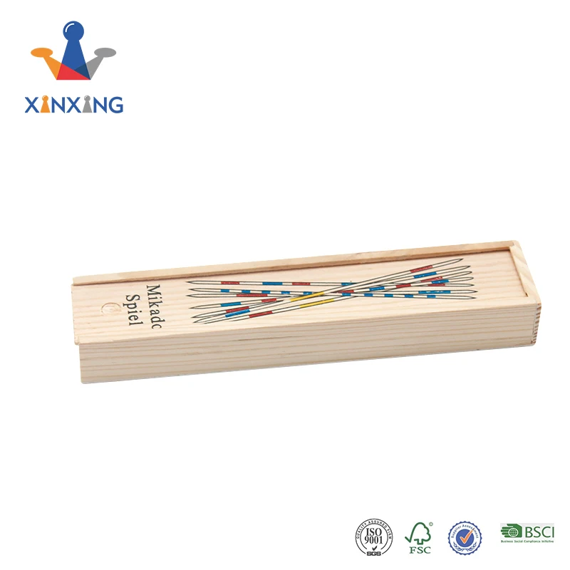 New Mikado Spiel Game Pick-Up Sticks Game - 41 Sticks in Wooden Box
