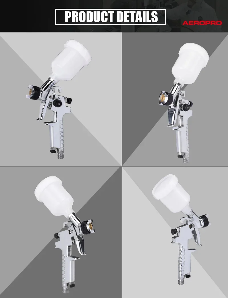 AEROPRO A602 120cc Professional HVLP Spray Gun Pneumatic Paint Spray Gun for car use