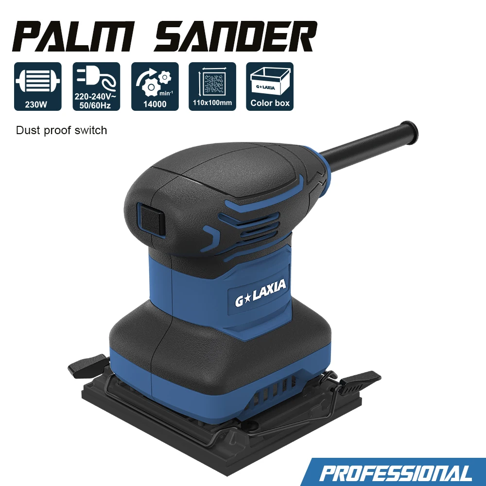 Galaxia 200w Palm Sander Electric Mini Sander for Woodworking Metal Wood Sanding Machine