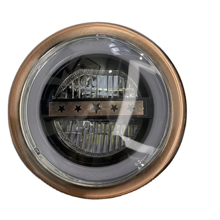 Для CB100/ RS100/ GN125 модифицированный круглый налобный фонарь 12 В Светодиодный проекционный объектив мотоциклетный налобный фонарь