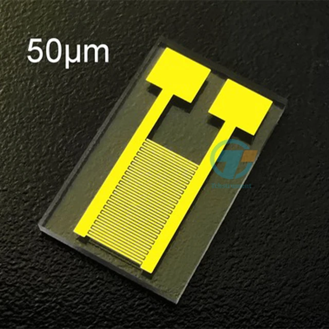 50 microns Interdigital finger electrode Quartz glass capacitor array MEMS Gas Creature Special sensor Photoelectric detection
