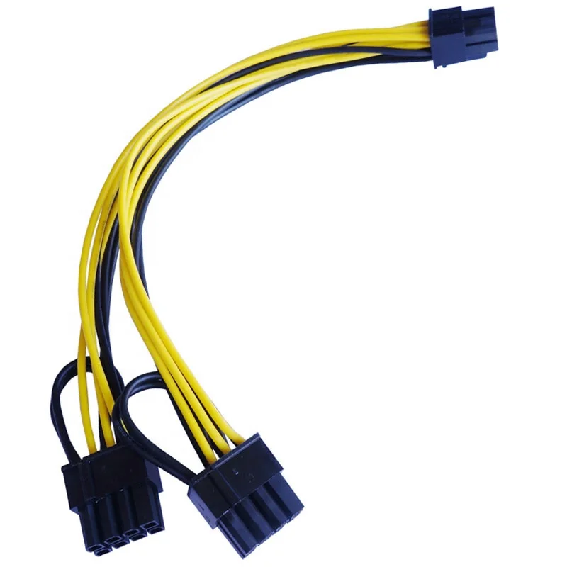 PCIe силовые кабели 6Pin женский двойной 8Pin 6 + 2 контактный разъем Pci-express адаптер питания