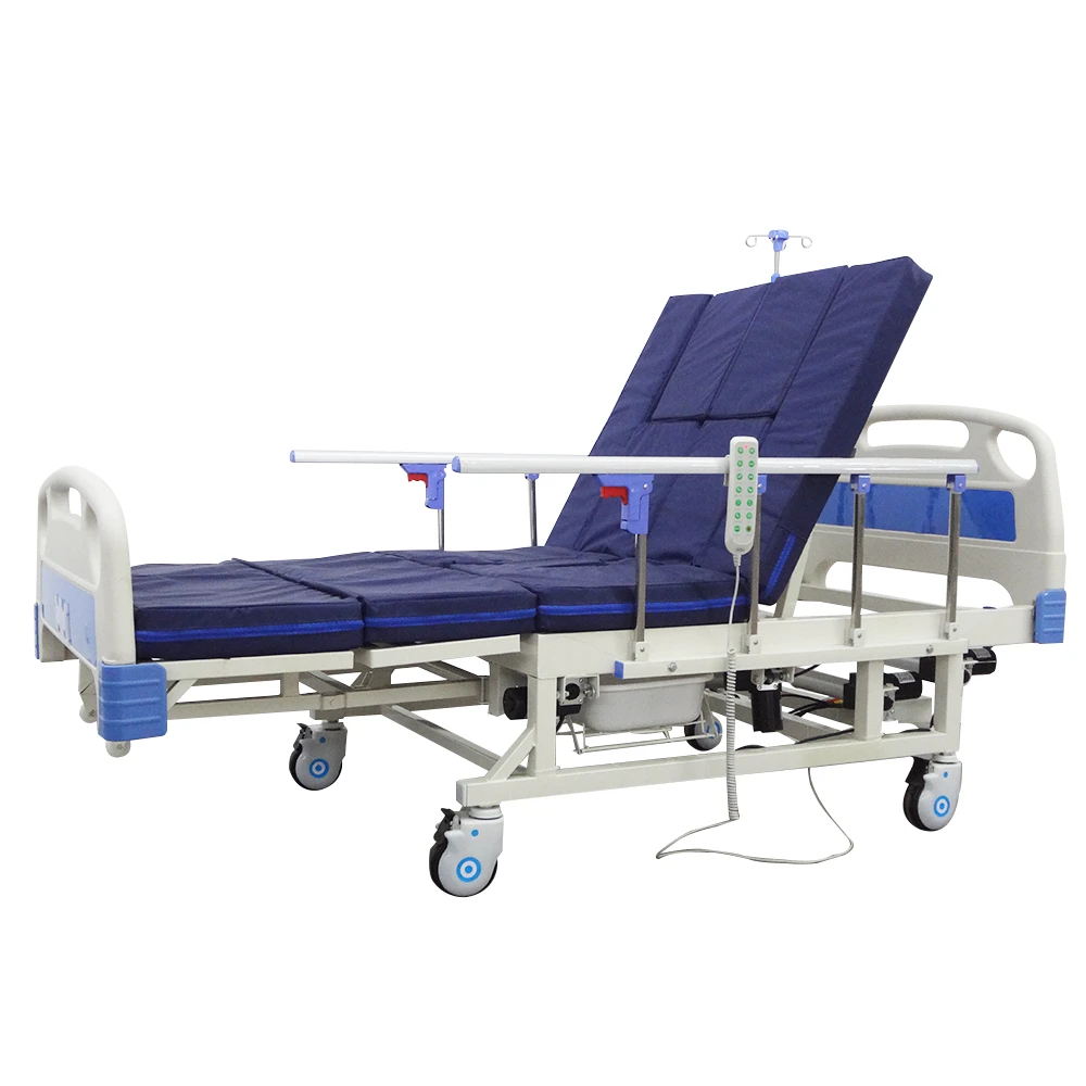 Waterproof Hybrid Mattress with Hand Rail Homecare Nursing Medical Folding Hospital Bed