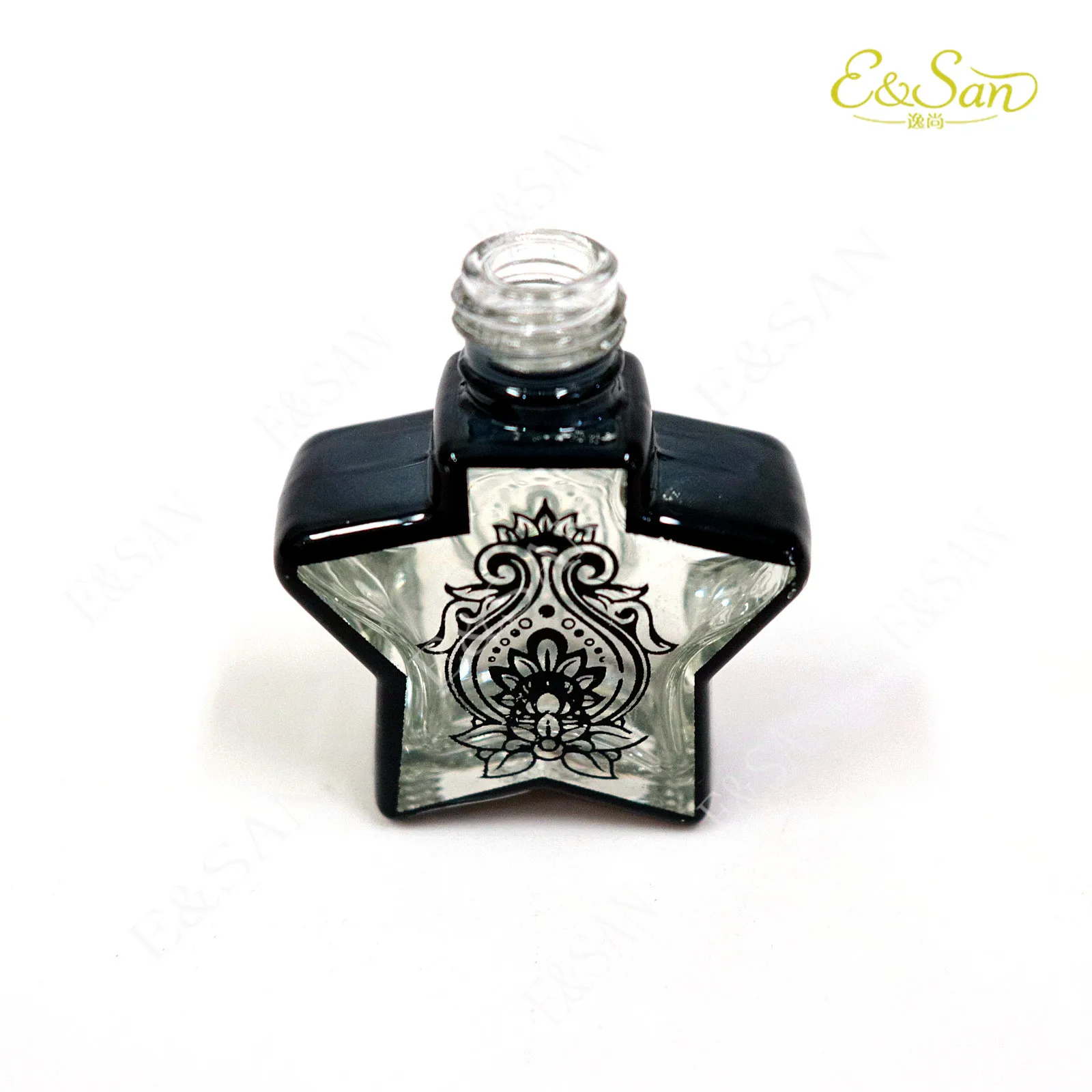 the star shape luxury 7ml mini glass spray perfume bottle in hot sale