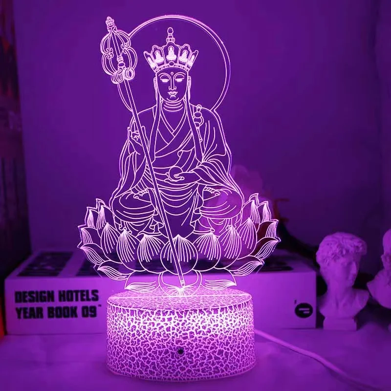 Буддийский Будда Sakyamuni Настольная 3D акриловая лампа