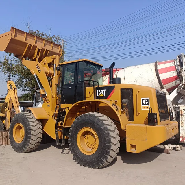 Подержанный погрузчик японского происхождения CAT 966H Высококачественная стабильная производительная гусеница большой емкости 966h для продажи в Шанхае