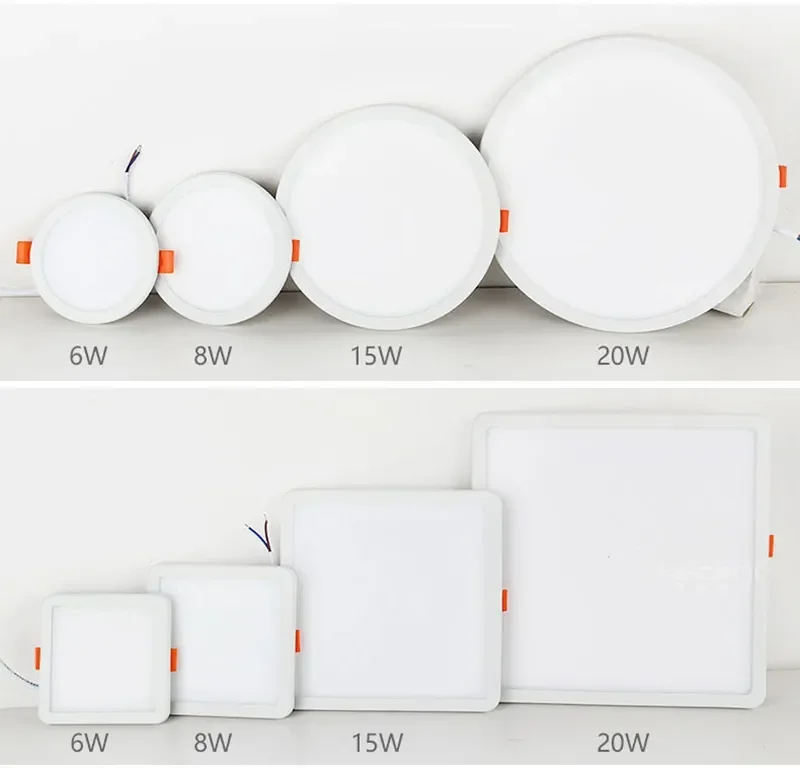 Adjustable 4 Inch ultra thin 6W 8W 15W 20W Recessed Round LED Ceiling Panel Light