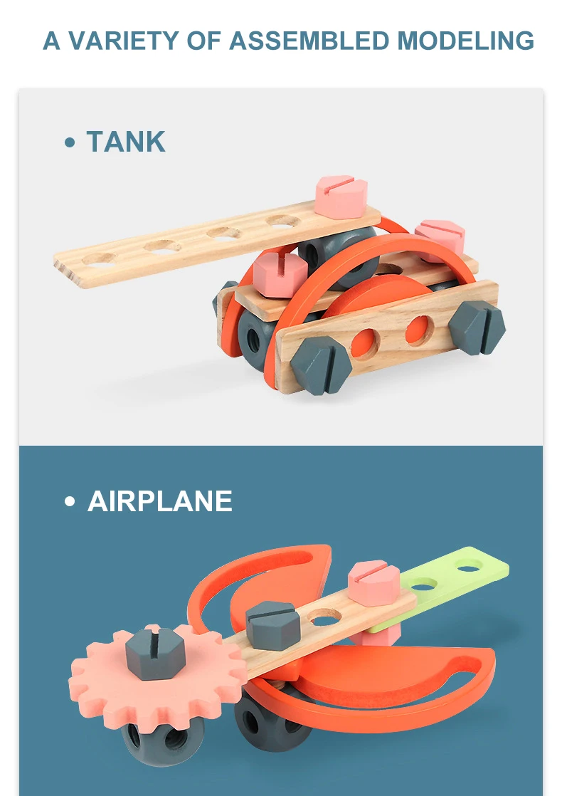 Kids Multifunction Wood Simulation Kids Tool Set Toy Diy Handmade  Play House Toys Early Education Toy