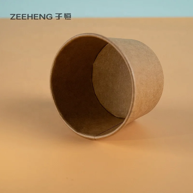 Compostable 120ml paper sauce cup 1oz paper portion cups with flat lid