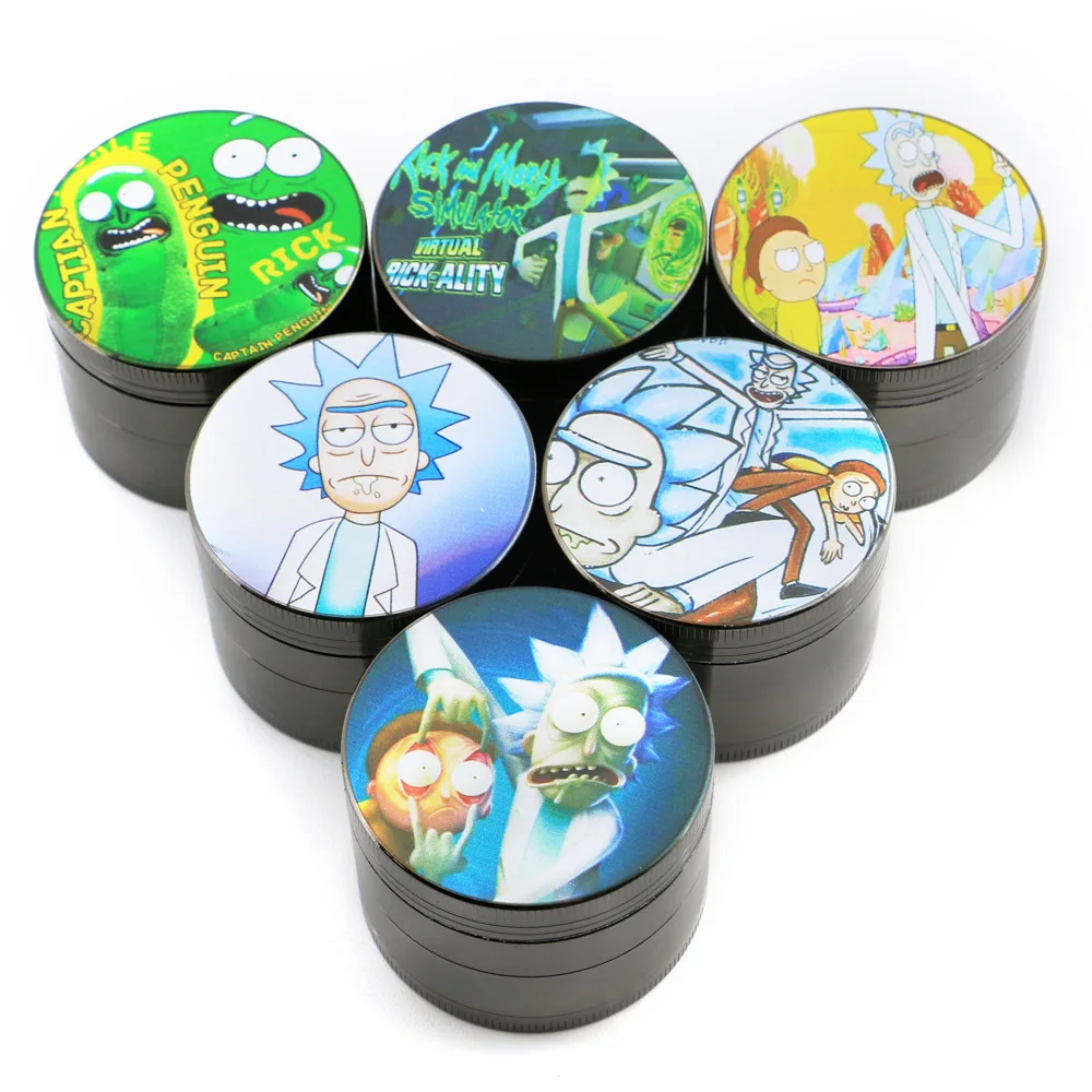 
Wholesale Funny Graphic 4 Layers Mini Portable Smoking Weed Tobacco Herb Grinder Cigarette Accessories 