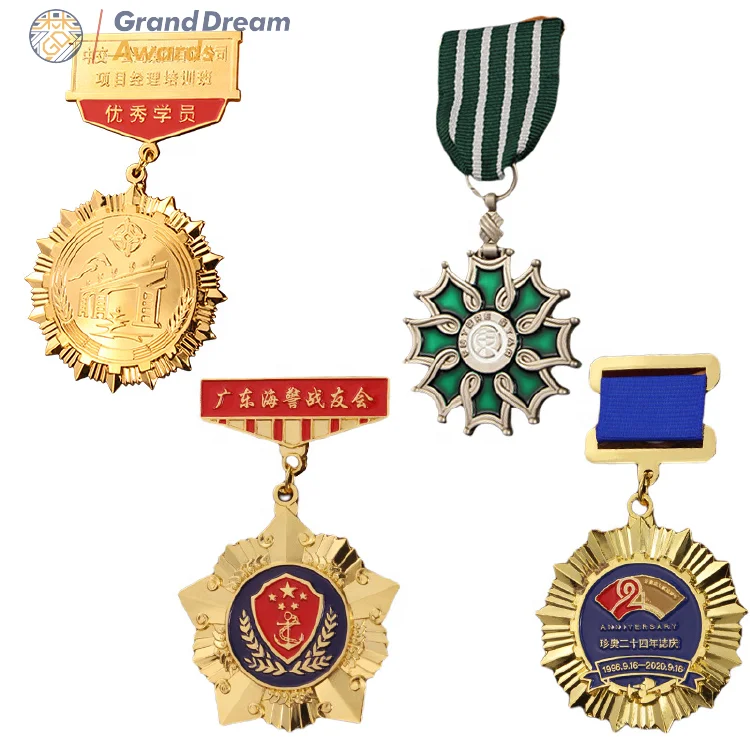 Custom Metal Breast Military War Medal Excellent Medal of Honour Anniversary badges and President commemorative Medallion