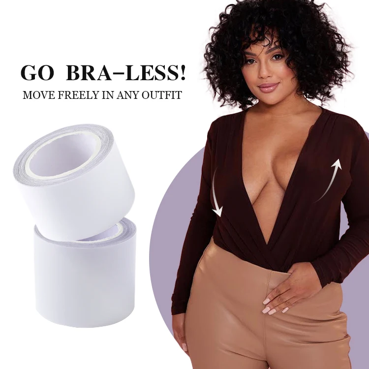 2022 New Boob Tap Nipple Tape Breast Lift Tape Backless Strapless Bra Clear Invisible Medical Grade Transparent Boob Tape