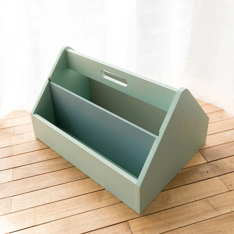 Multifunction Plywood Book Holder Storage Organizer Divider File Paper Magazine Newspaper Rack Holder Office Desktop Bookshelf