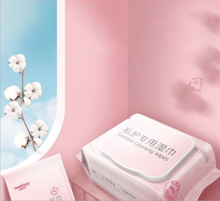Balanced plant based Feminine Cleansing Wipes Individually Wrapped
