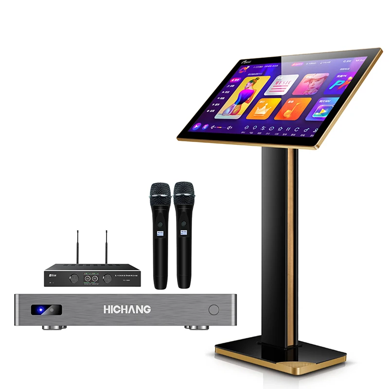 Karaoke Machine HDD Karaoke Player AI Song Selection KTV Chinese KV V5 Plus Karaoke System 21 5 Touch Screen 8TB Black Movie Gua