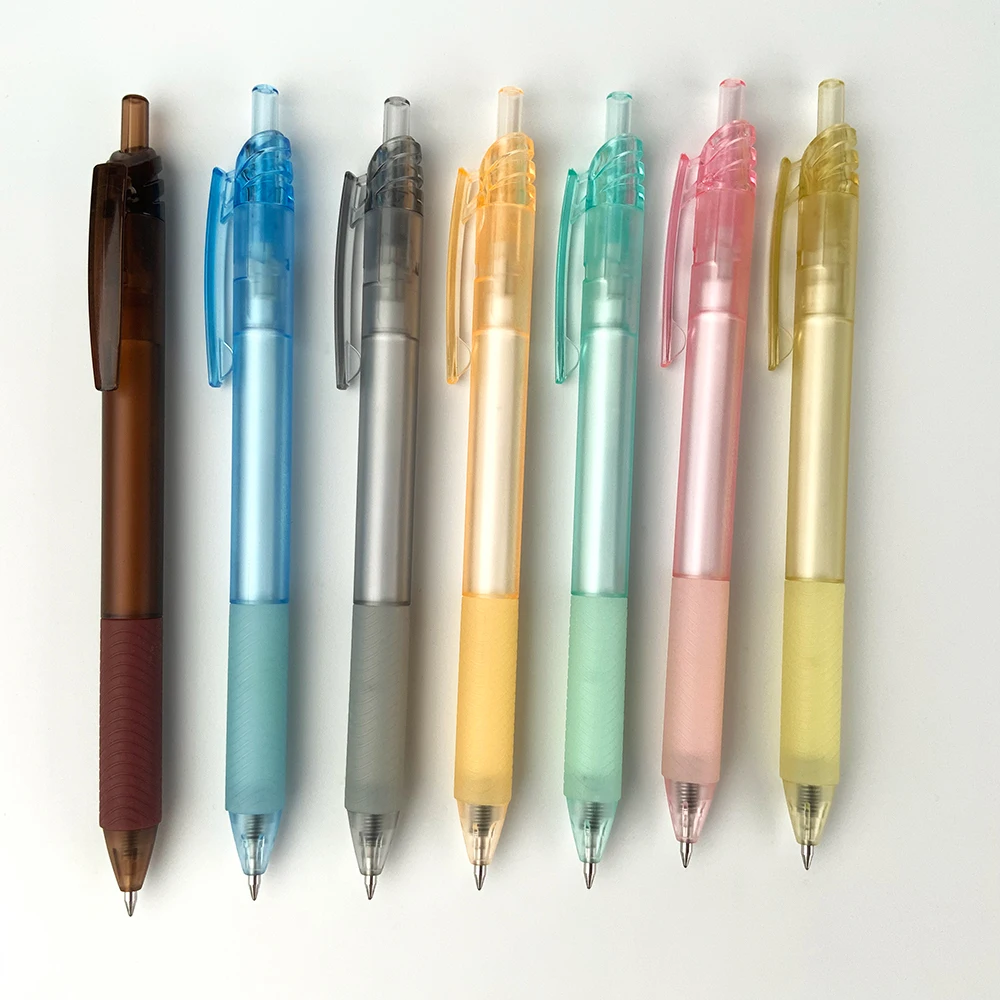 Kawaii Gel Pen Set 6pcs Ins Korean Japanese School Stationery Plastic Writing Pens with 0.5mm Highlighter Colorful for Students