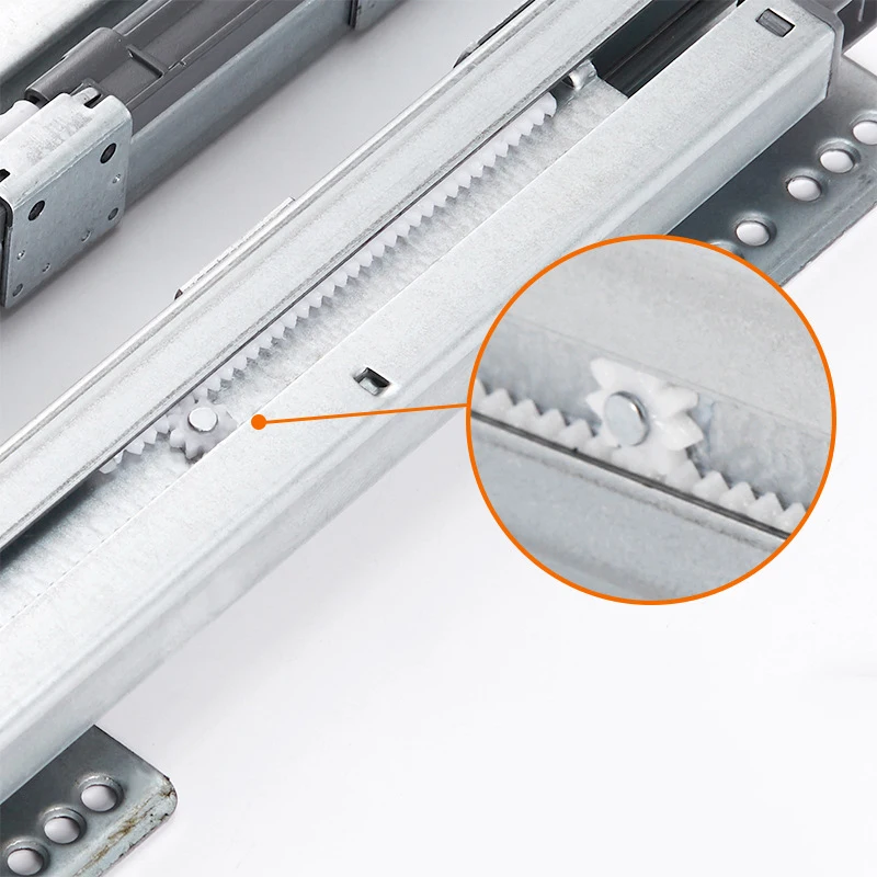 Grey Slim Box Kitchen Heavy Duty Soft Closing Undermount Metal Tandem Box Double Wall Cabinet Drawer Slide