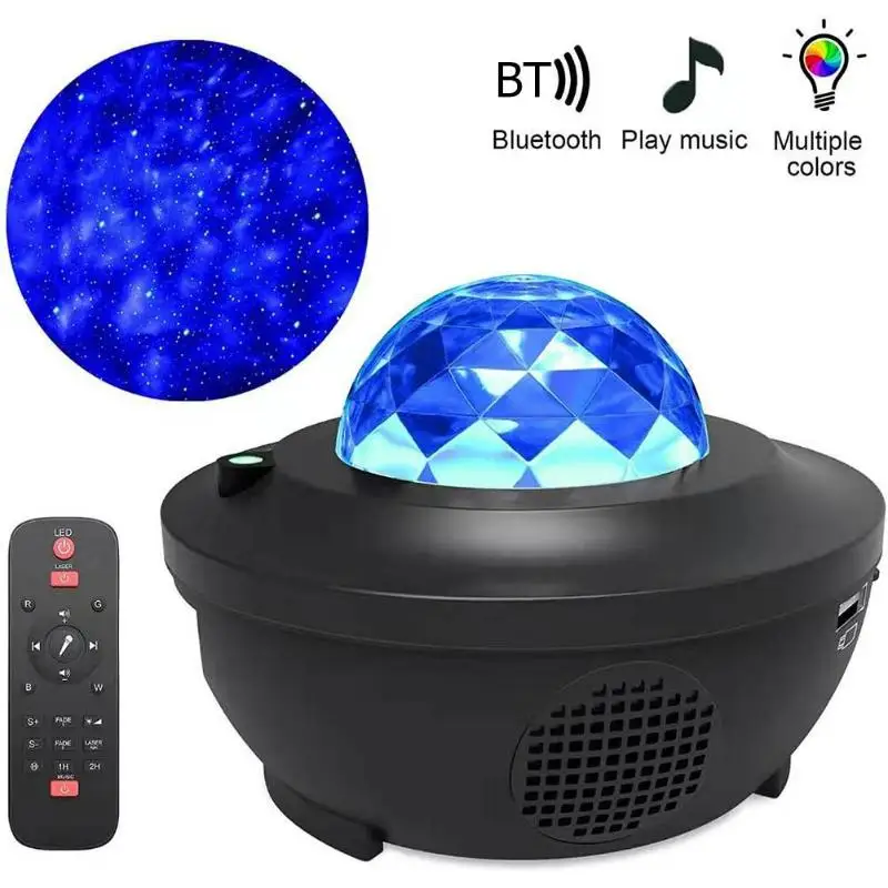 
Colorful Starry Sky Projector Blueteeth Voice Control Music Player LED Night Light USB Charging Projection Lamp Kids Gift 