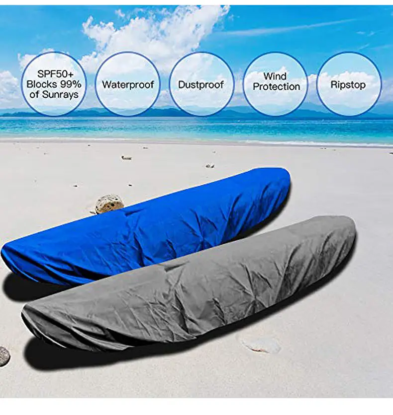 Водонепроницаемый Пыленепроницаемый Чехол для лодки каноэ из полиэстера, защита от УФ-защиты, солнцезащитный крем для рыбалки, Каяка