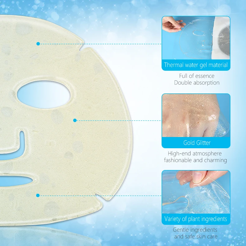 Diamond Product Magic Transparent Gold Glitter Moisturizing Collagen Crystal Facial