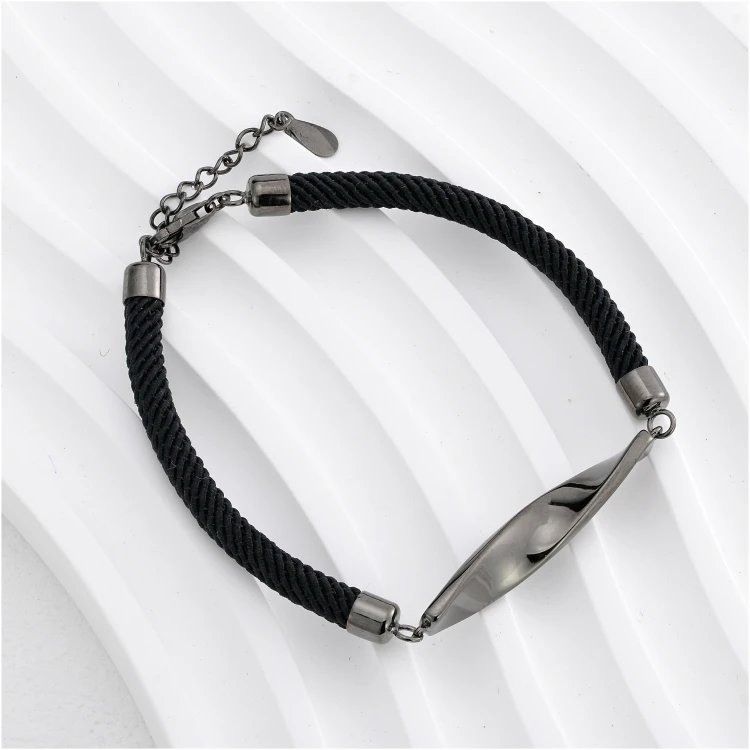 Wholesale Nylon Open Rope Bracelet 925 Silver Thick String Lucky Braided Chain personality pure hand-woven Bracelets