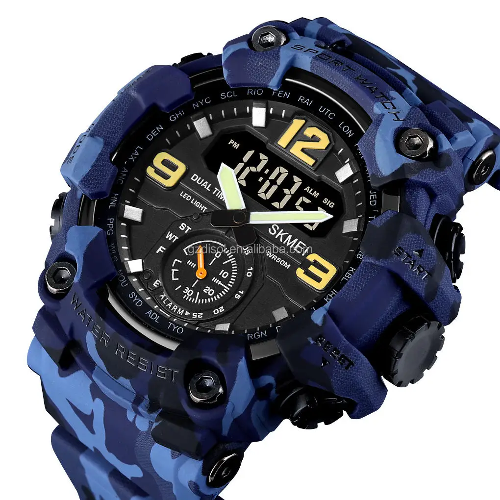 SKMEI 1637 Shock Watches Men Wrist Relojes Hombre Digital Sports Waterproof Watch Wholesale