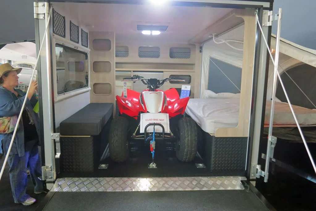 Hot sale mini van ATV Australia standard motorcycle cargo trailer toy hauler with extend bed