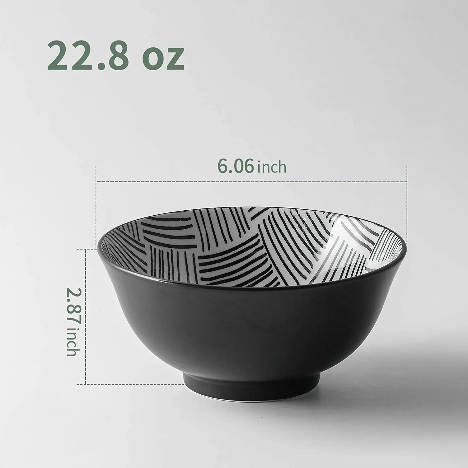 23 Ounce Cereal Bowls, Ceramic Soup Bowls, Porcelain Bowls for Kitchen Japanese Bowls