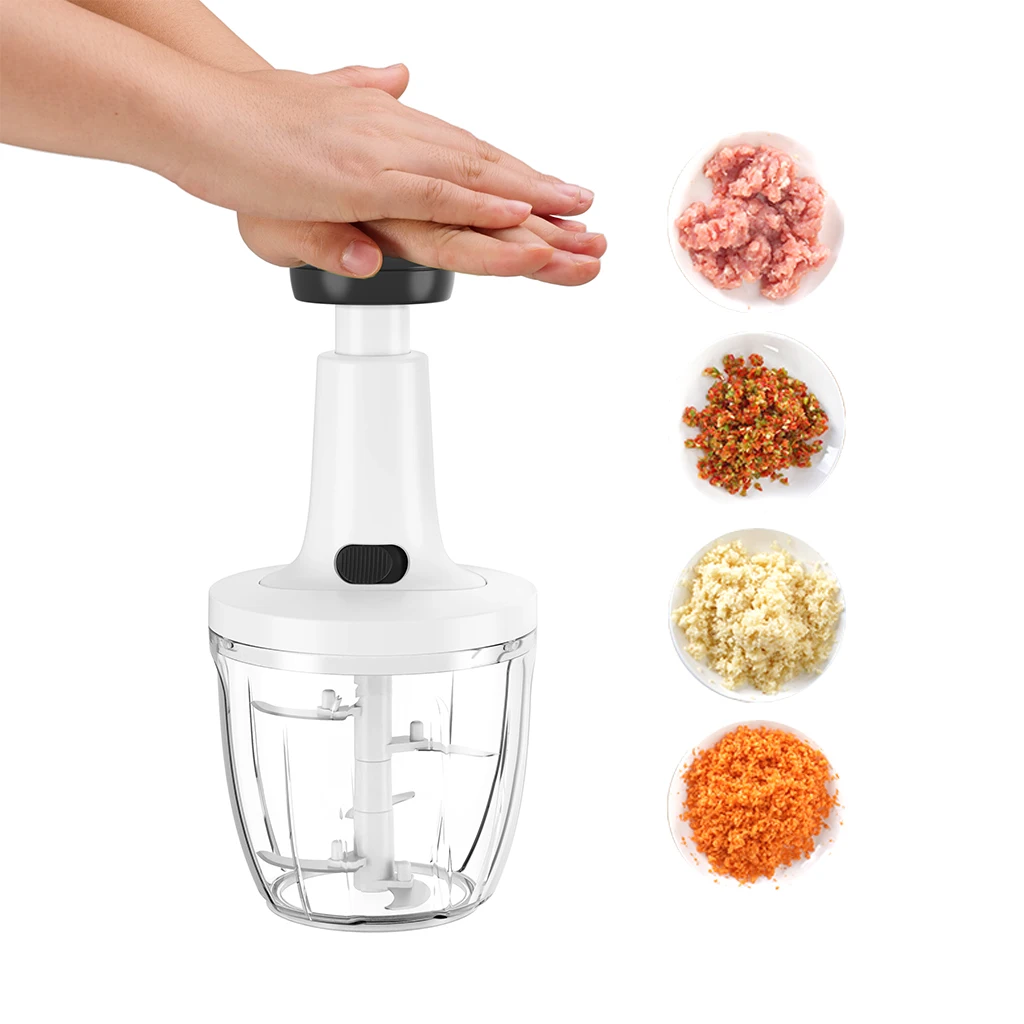 Hand Press Food Cutter Meat Fruits Vegetables Slicer Onions Garlic Pepper Chopper Mini Food Processor Manual Chopper