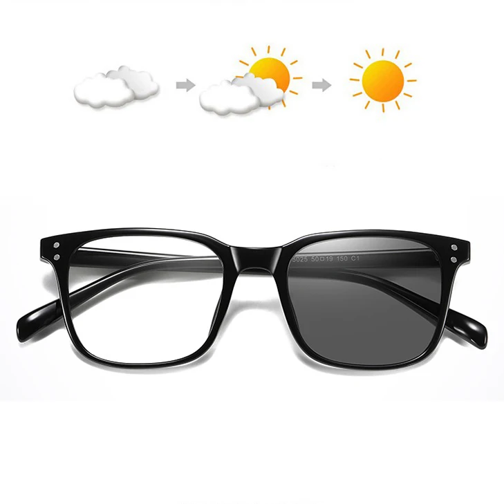 Fashion Vintage Big Square TR90 Anti Blue Light Blocking Eyeglasses Eyewear Manufacturer Photochromic Glasses Frames