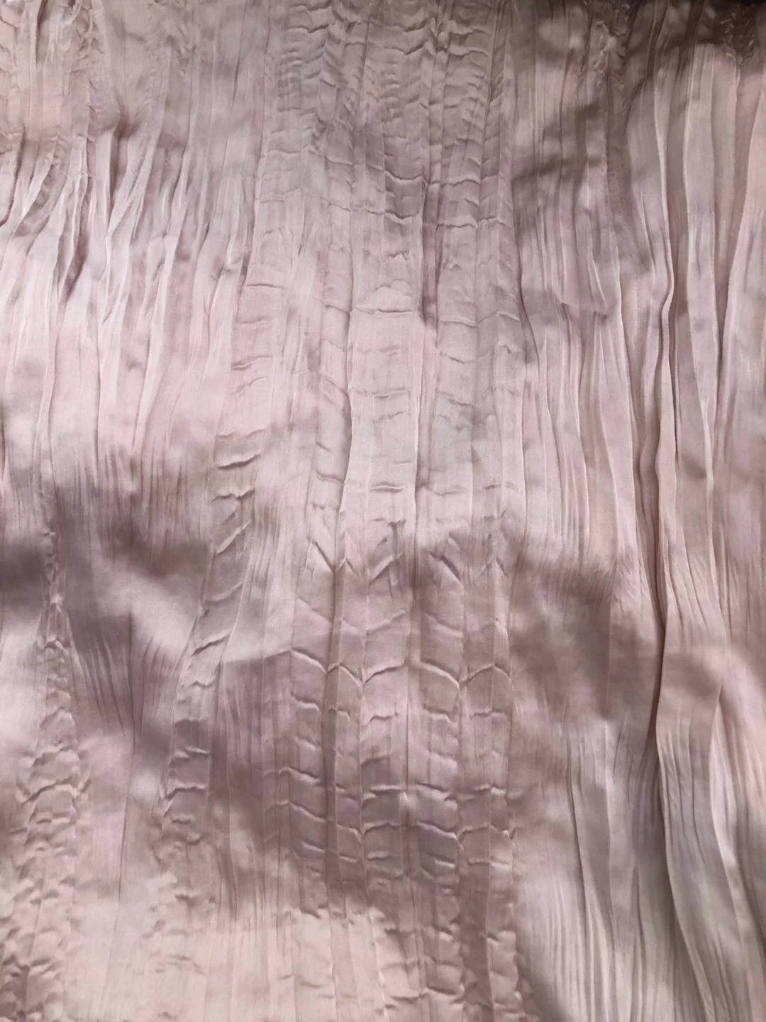 50D high quality silk satin pleated polyester silk satin for dress/120CM width pleated polyester silk