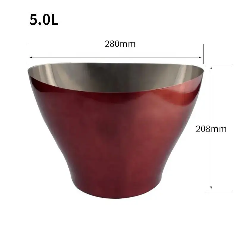 Sinowin Custom Metal Champagne Bucket 5.0L Stainless Steel Beer Wine Ice Bucket for Bar