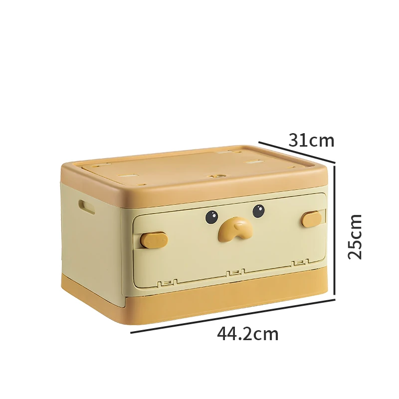 Korea Creative Outdoor Folding Storage Box Camping Wooden Lid Storage Container Plastic Storage Box