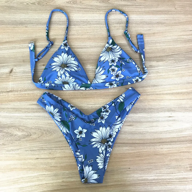 Cikini 2021 Swimwear Women Bandage Thong Brazilian Bikini