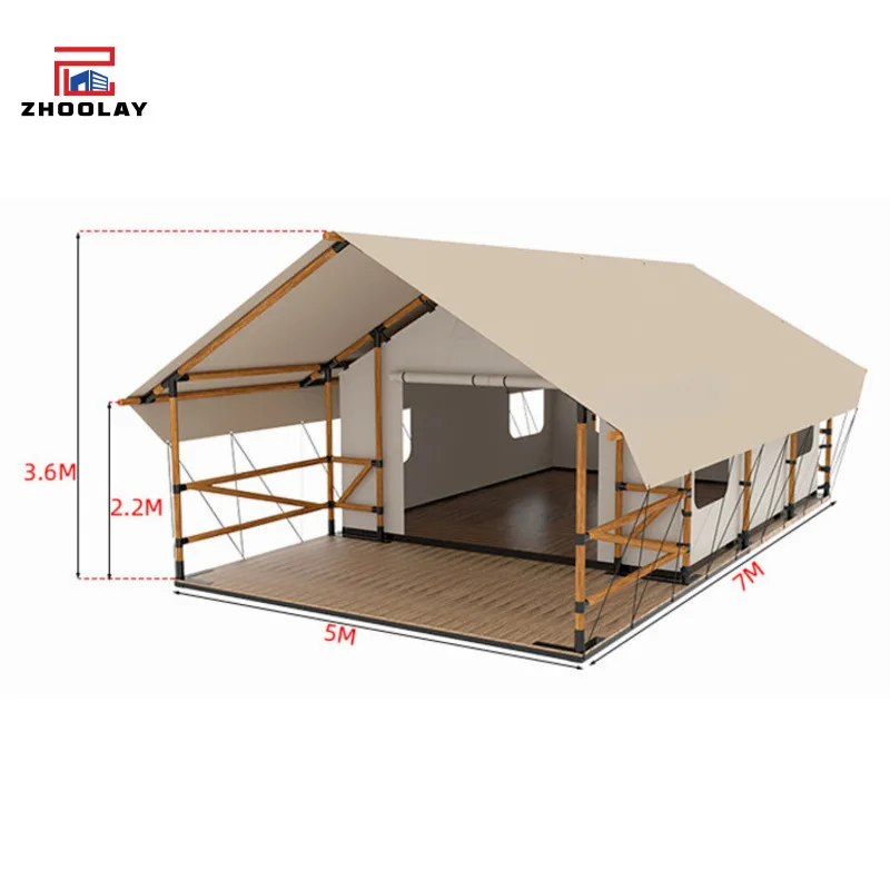 Wild Luxury Campsite Hotel Tent Outdoor Scenic Area Camping High End Trend Windproof Thickened Homestay Shed Equipment