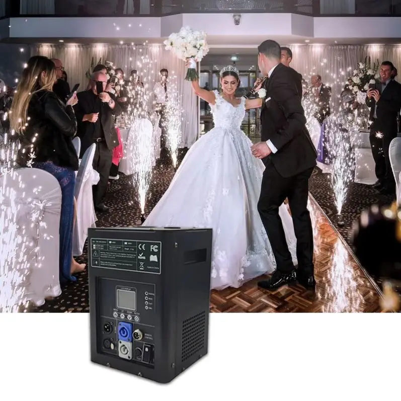 JC Cold Fireworks Machines Dmx 600w Wedding Party Stage Cold Sparkler Machine Mini Cold Fountain Spark Machine