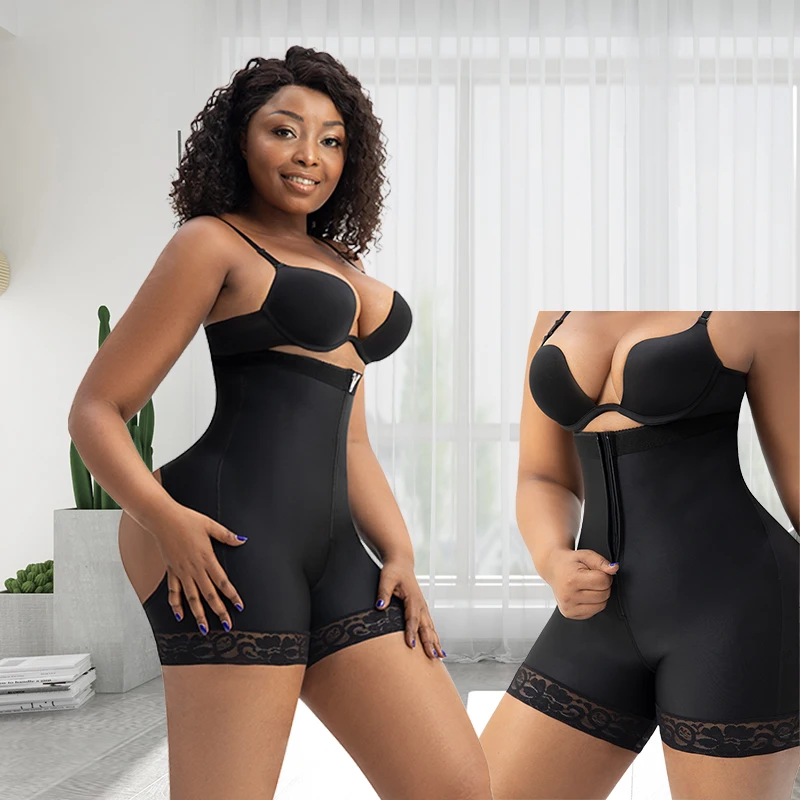 Custom Logo High Elastic Tummy Control Hip Enhancer Faja And Shapewear Women Post Op Hollow Butt Lifter BBL Shaper Short