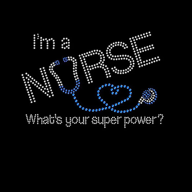 RN Nurse rhinestone transfer for t-shirt