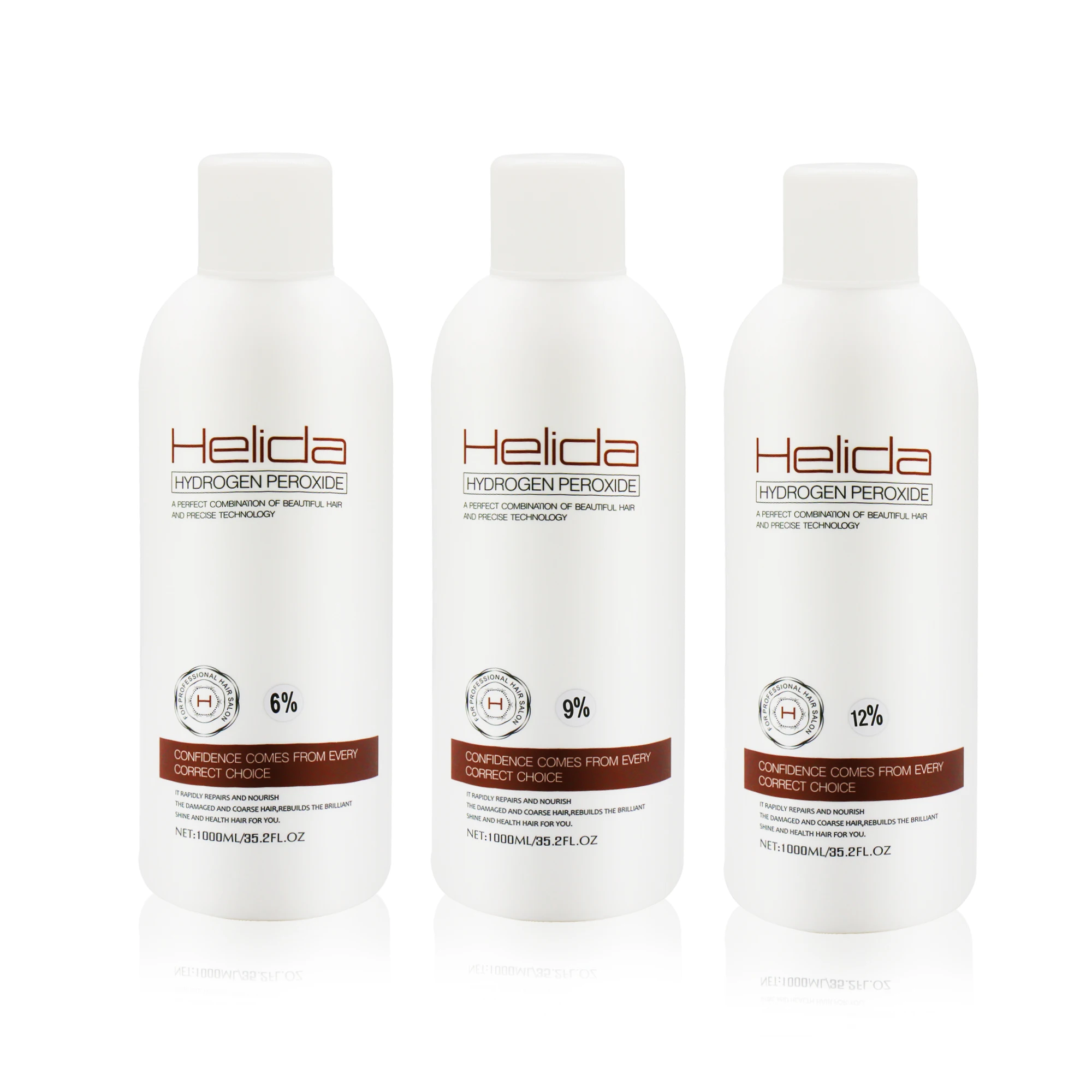HELIDA 3% 6% 9% 12% Hair Dye OEM Manufacturer Wholesale Ammonia Low Hair Hair Color Cream Peroxide Developer